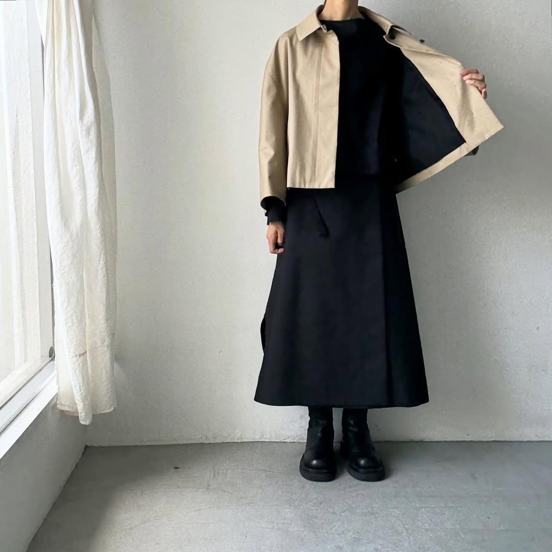 TENNE HANDCRAFTED MODERN ベンタイルショートケープコート