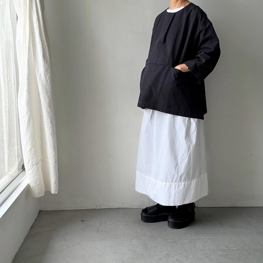 atelier d'antan Bouvetコットンプルオーバー ダークグレー