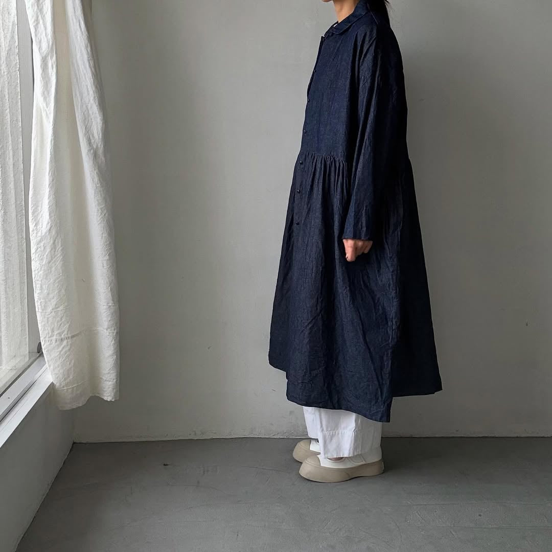 jujudhau デニムカラードドレス