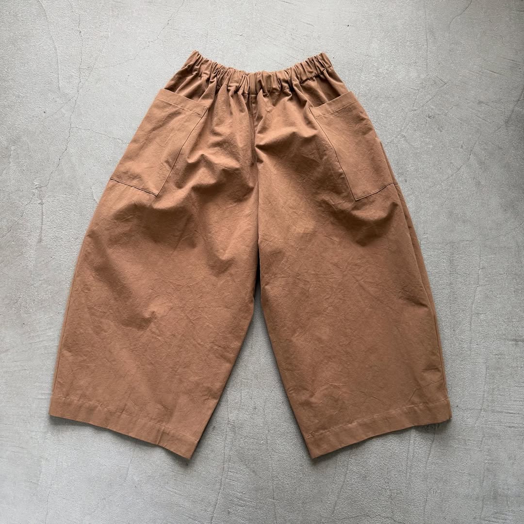 atelier d'antan Perriereコットンワイドパンツ カーキ