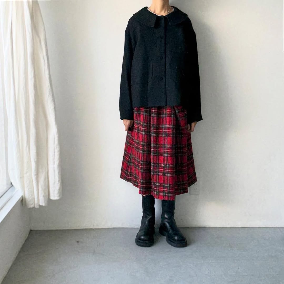MAGALI シェットランドウールリネンフラットカラージャケット