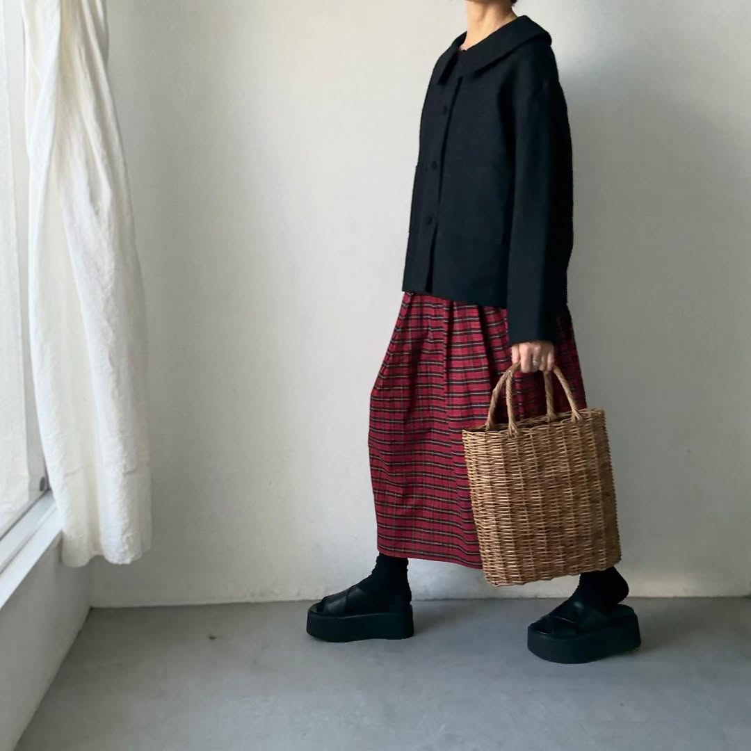 MAGALI シェットランドウールリネンフラットカラージャケット