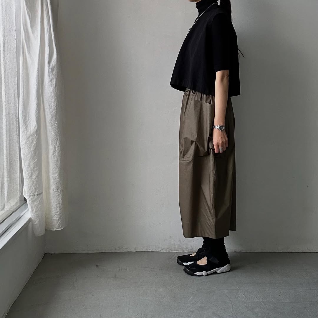 TENNE HANDCRAFTED MODERN ビッグポケットキュロット カーキグリーン