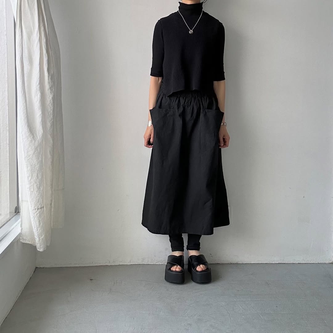 TORICI ツイストワッフルベスト ブラック