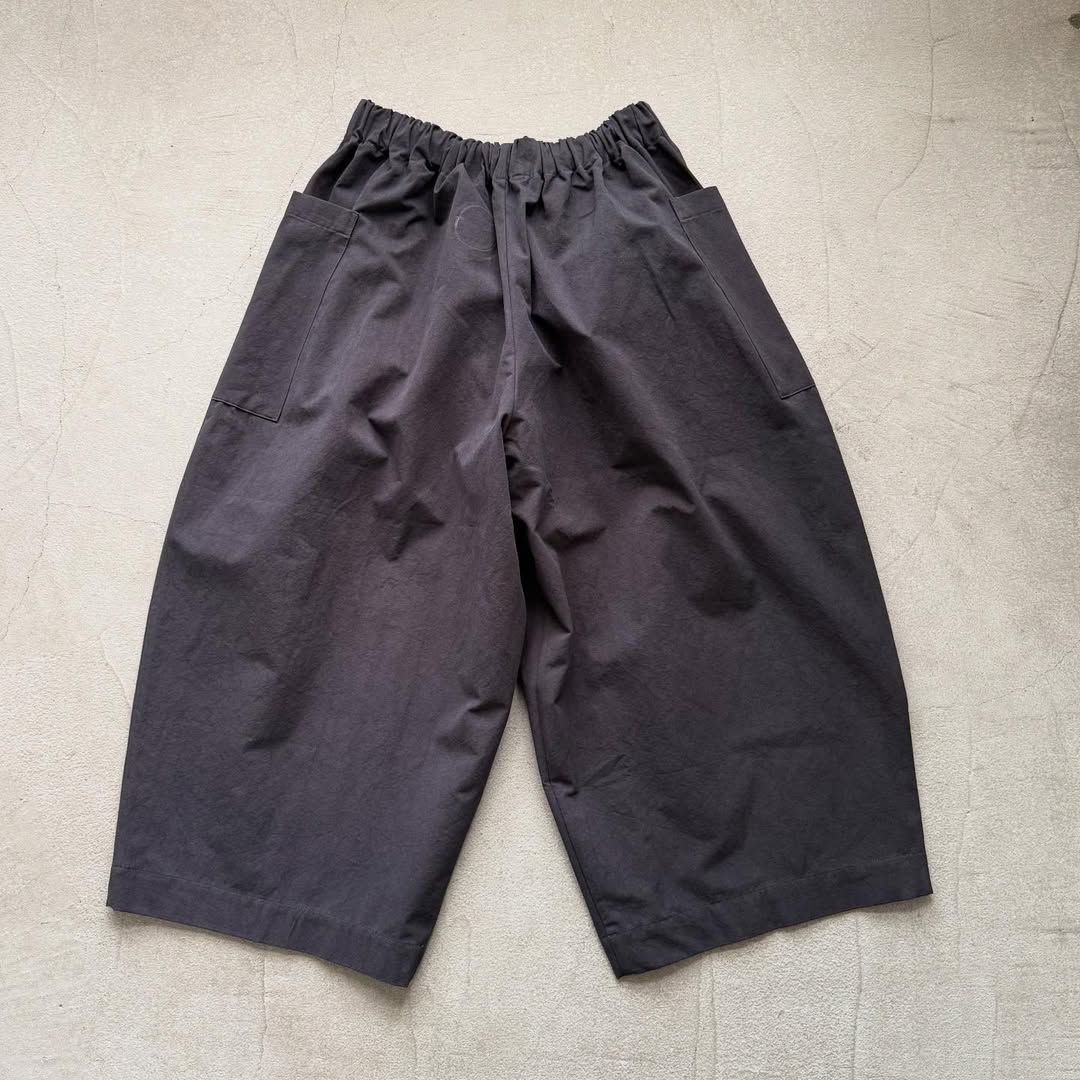 atelier d'antan Perriereコットンワイドパンツ ダークグレー