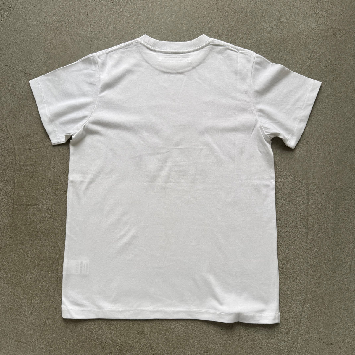 OLDMANS TAILOR ブラシストロークプリント半袖Tシャツ ホワイト