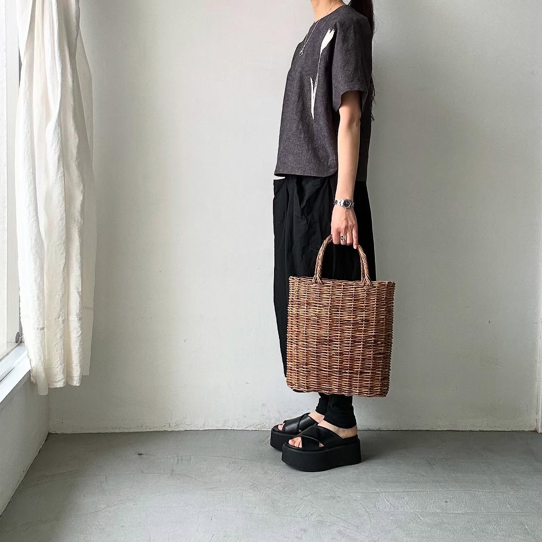 atelier naruse チューリップコットンリネンスモックブラウス