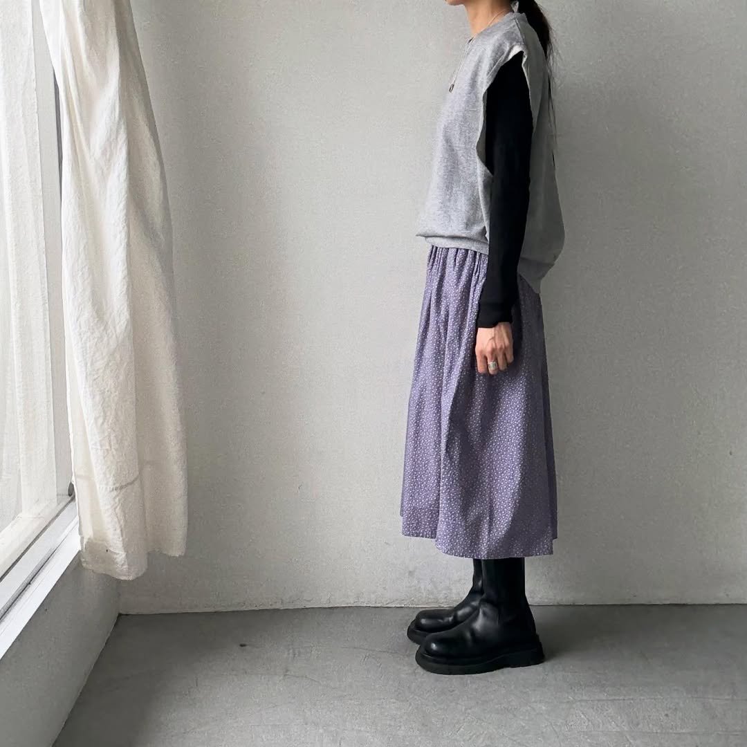 homspun コンパクト裏毛ベスト トップグレー