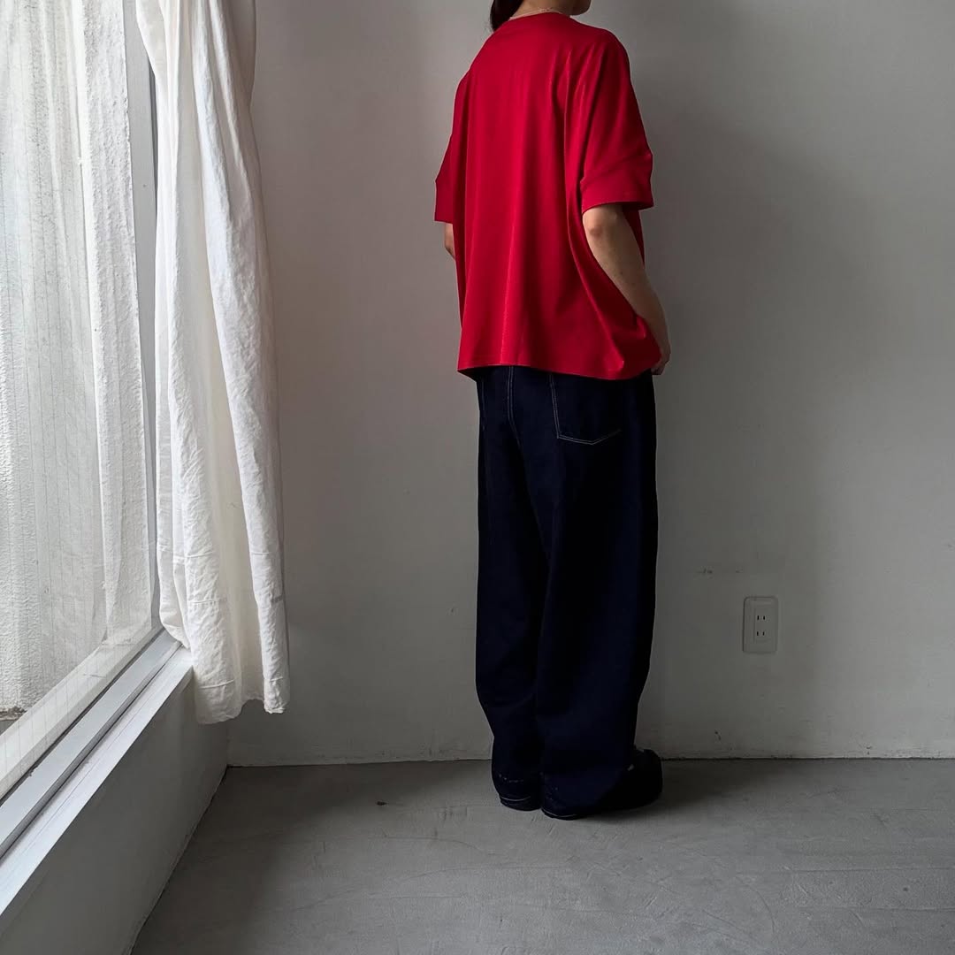 Linenya Tシャツカーディガン レッド