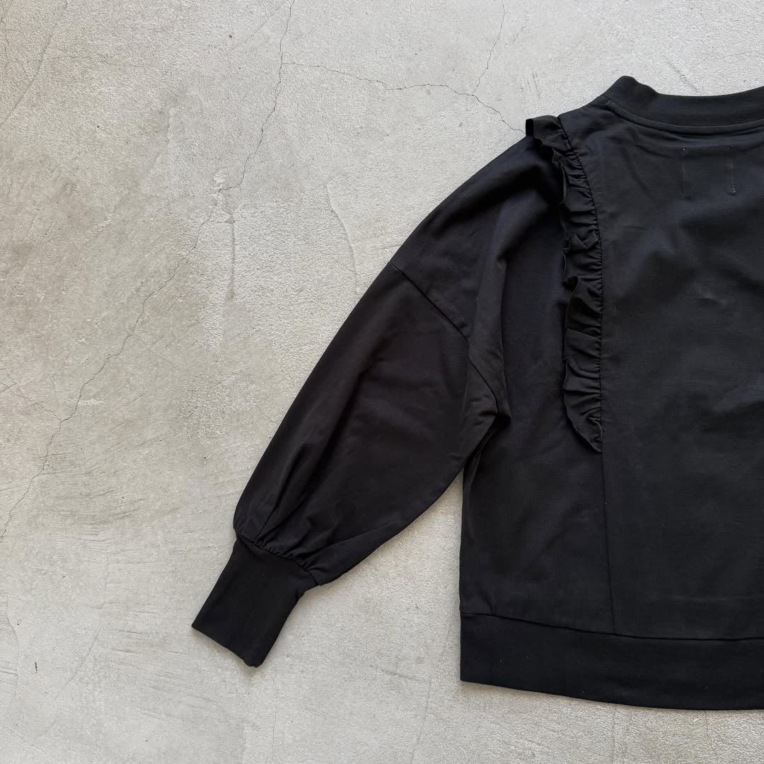 MAGALI コットン天竺ショルダーフリルカットソー