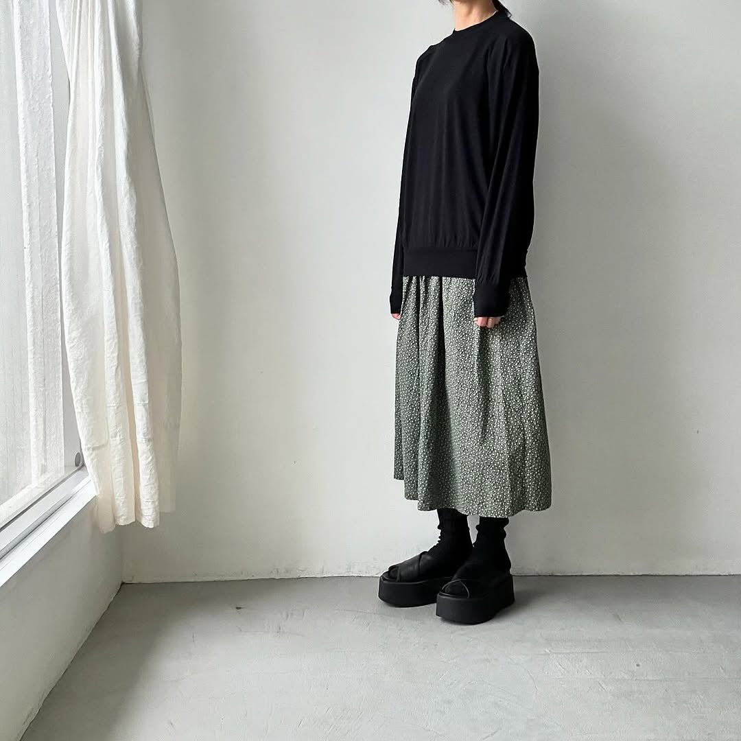 homspun 天竺ハイネックプルオーバー ブラック