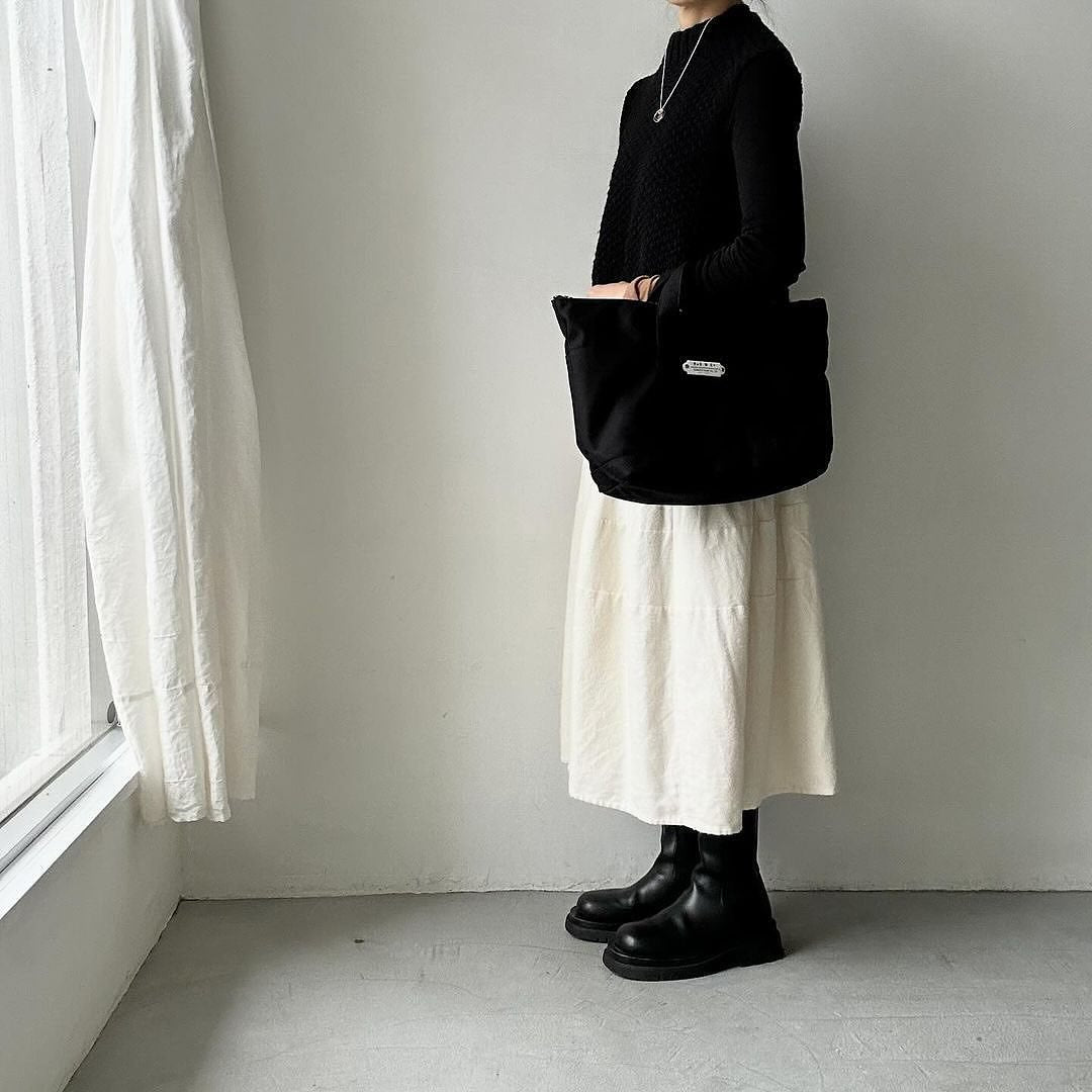 R&D.M.Co トートバッグ(ファスナー付) ブラック
