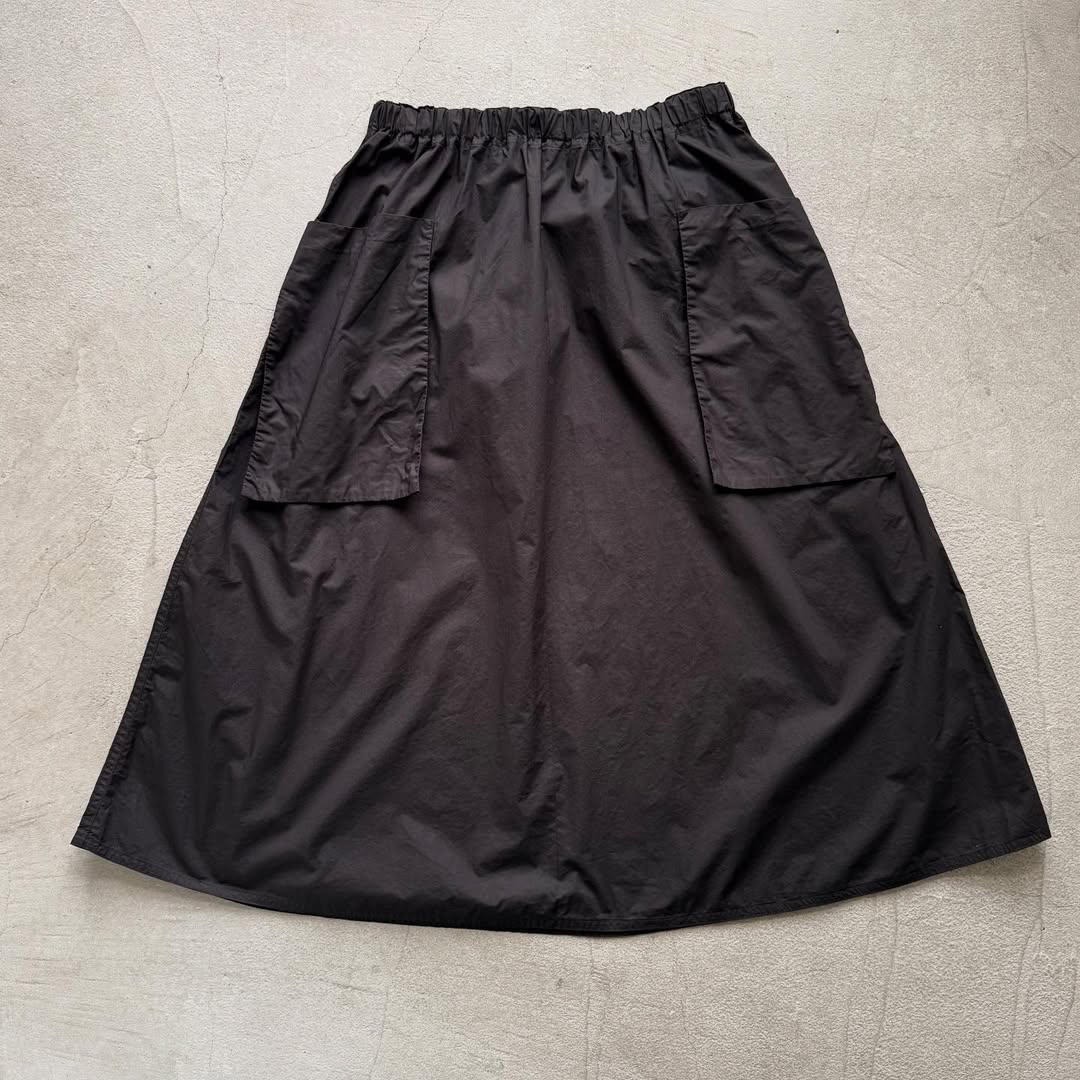 R&D.M.Co ガーメントダイタイプライターポケットスカート ブラックS