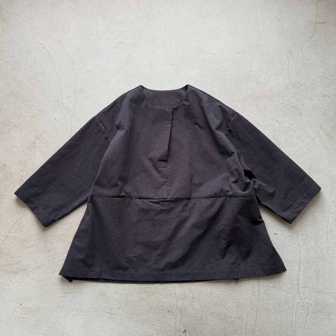 atelier d'antan Bouvetコットンプルオーバー ダークグレー