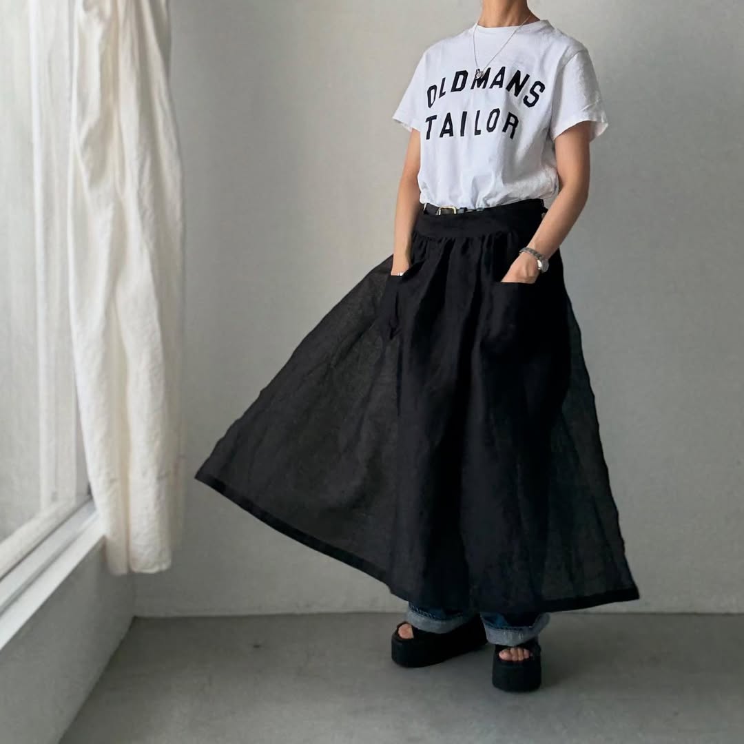 R&D.M.Co シェーディングチェックサロンエプロン