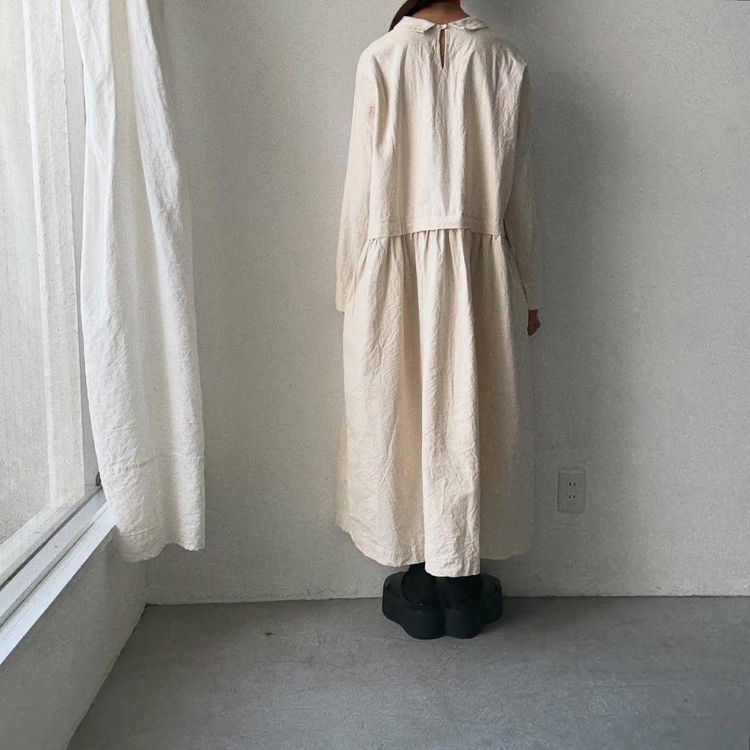 jujudhau コットンプリンプドレス