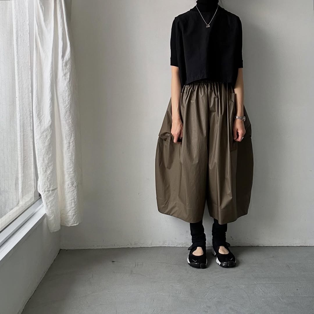 TENNE HANDCRAFTED MODERN ビッグポケットキュロット カーキグリーン