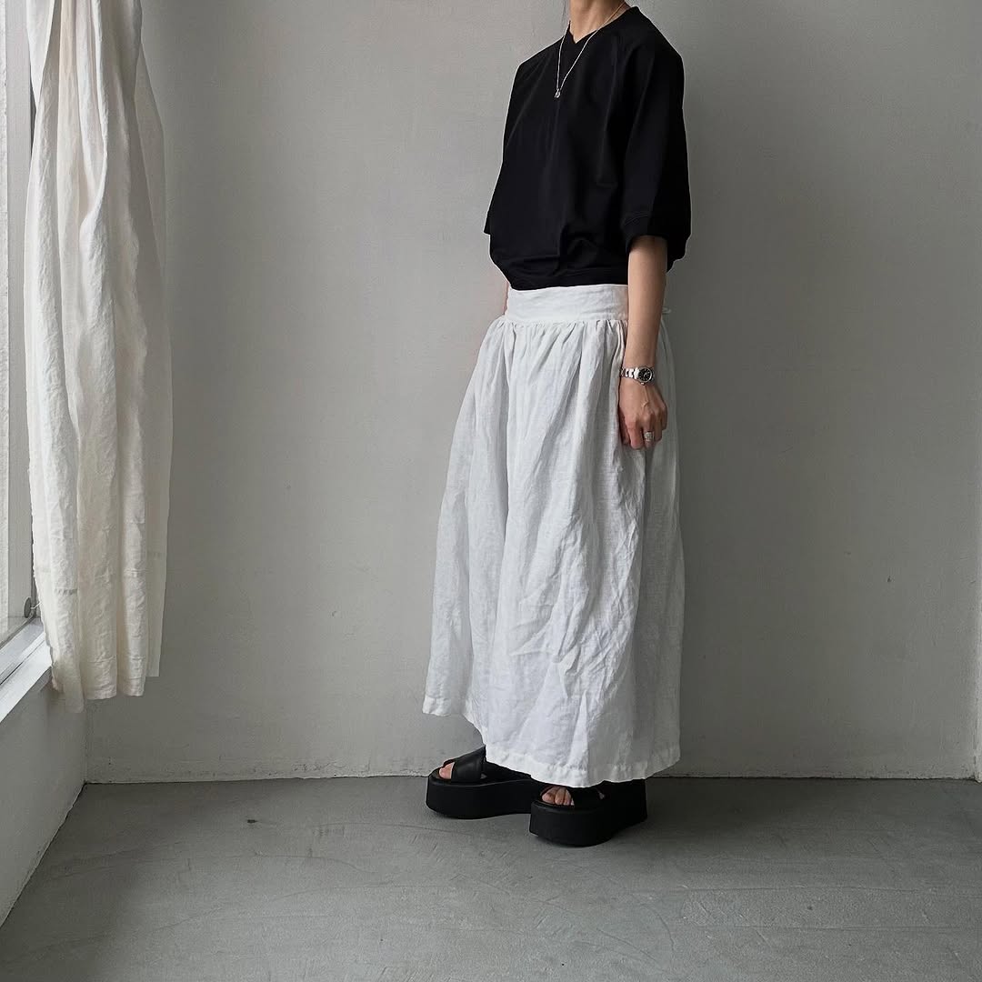 atelier naruse オーガニックコットン半袖スウェットシャツ