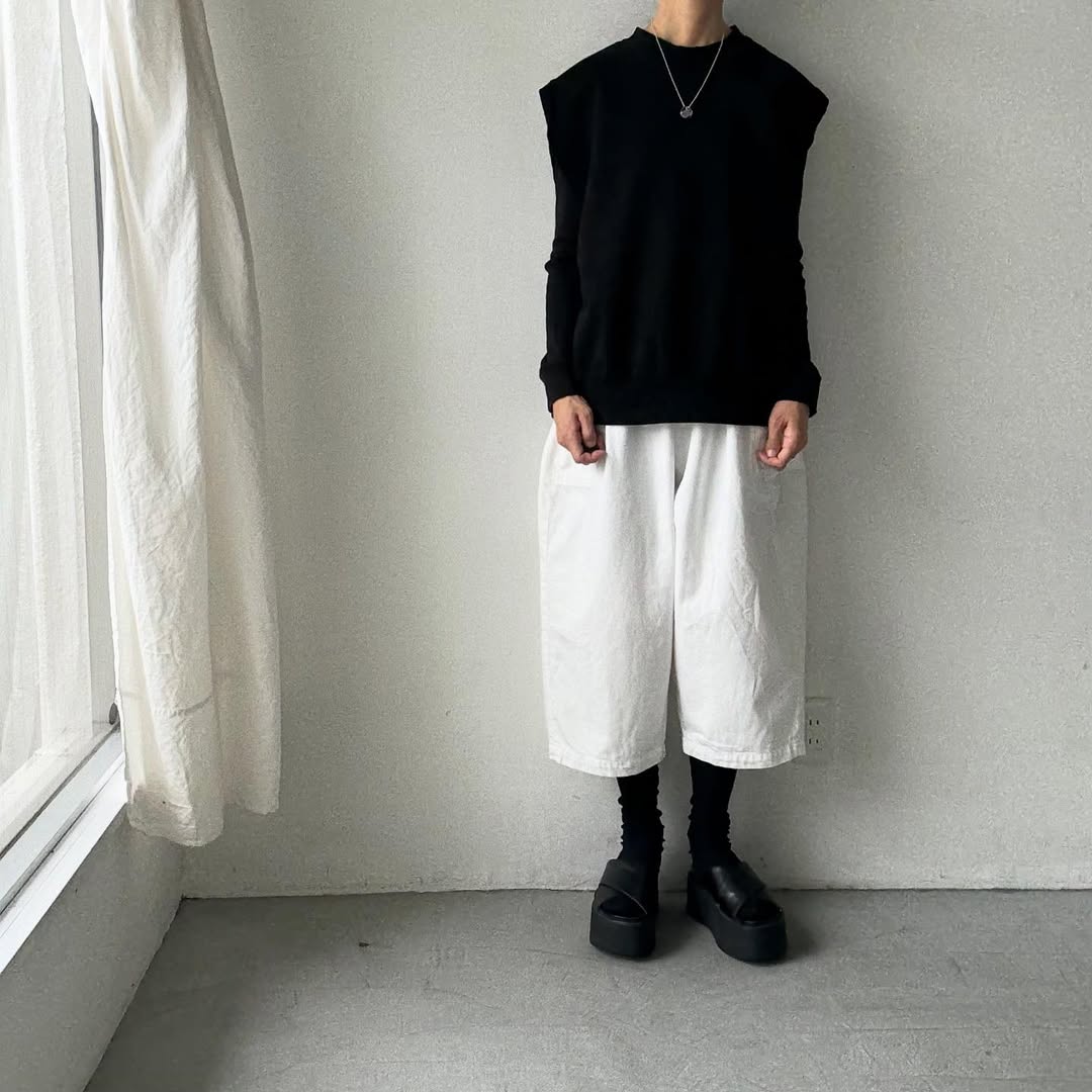 homspun デニムギャザーパンツ