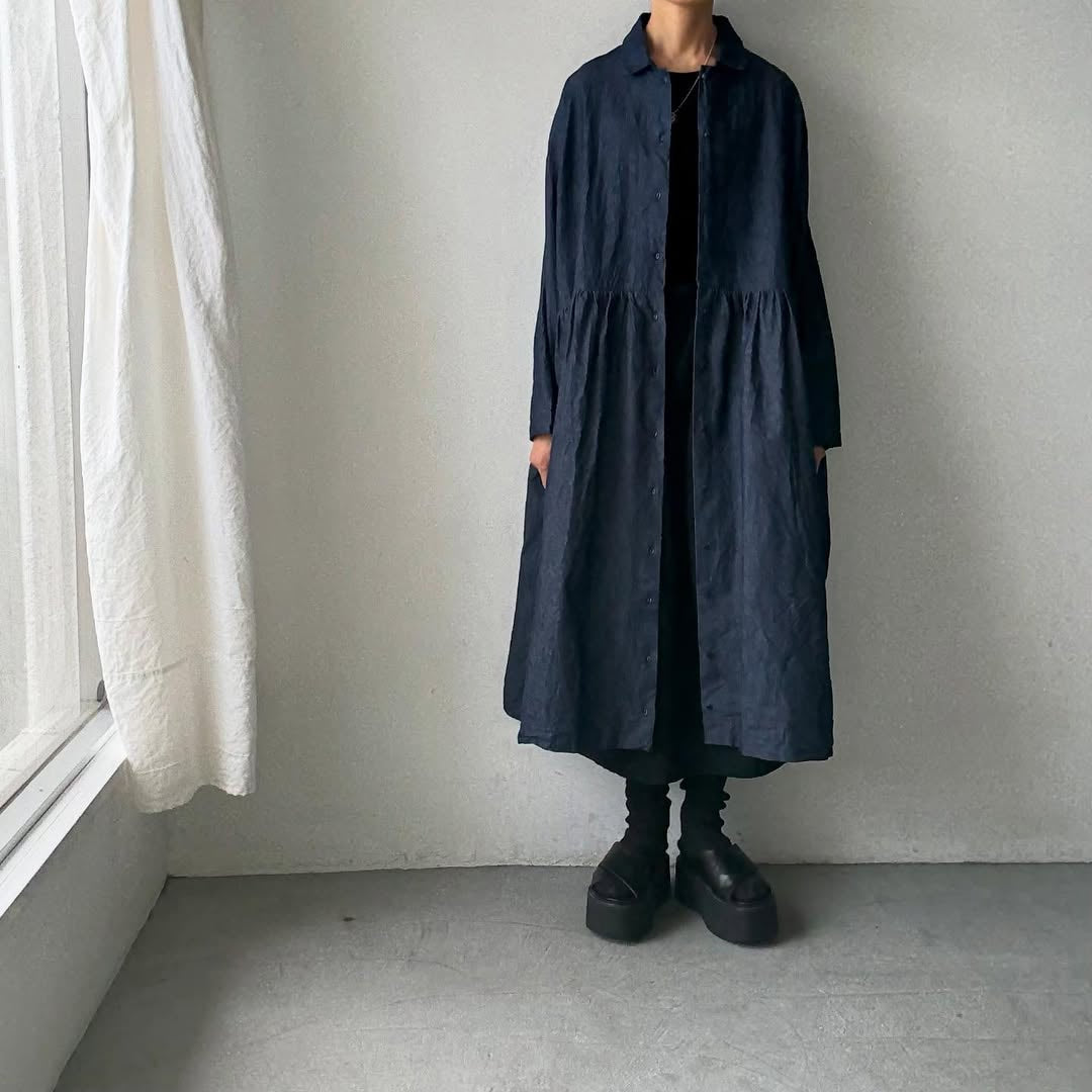 jujudhau デニムカラードドレス
