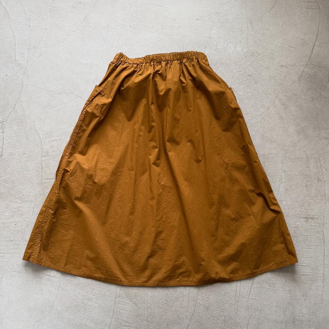 R&D.M.Co ガーメントダイタイプライターポケットスカート ブラウンS
