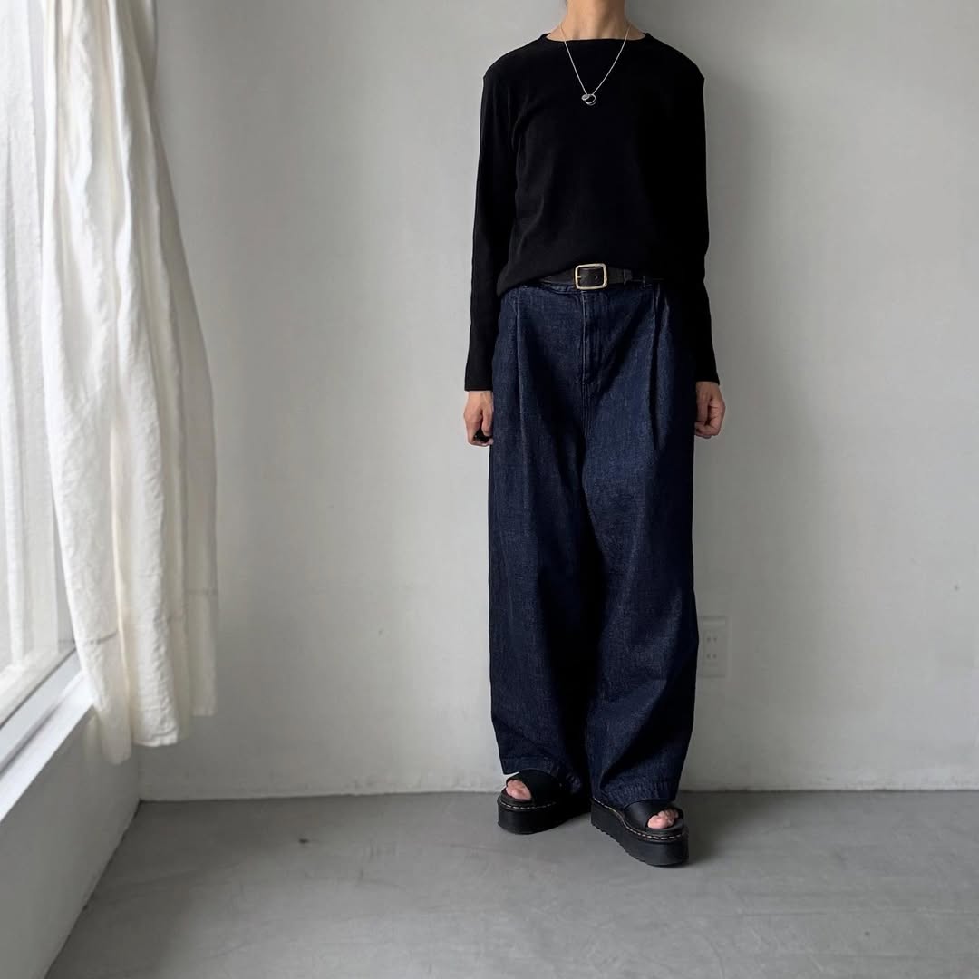 homspun プライス長袖プルオーバー ブラック