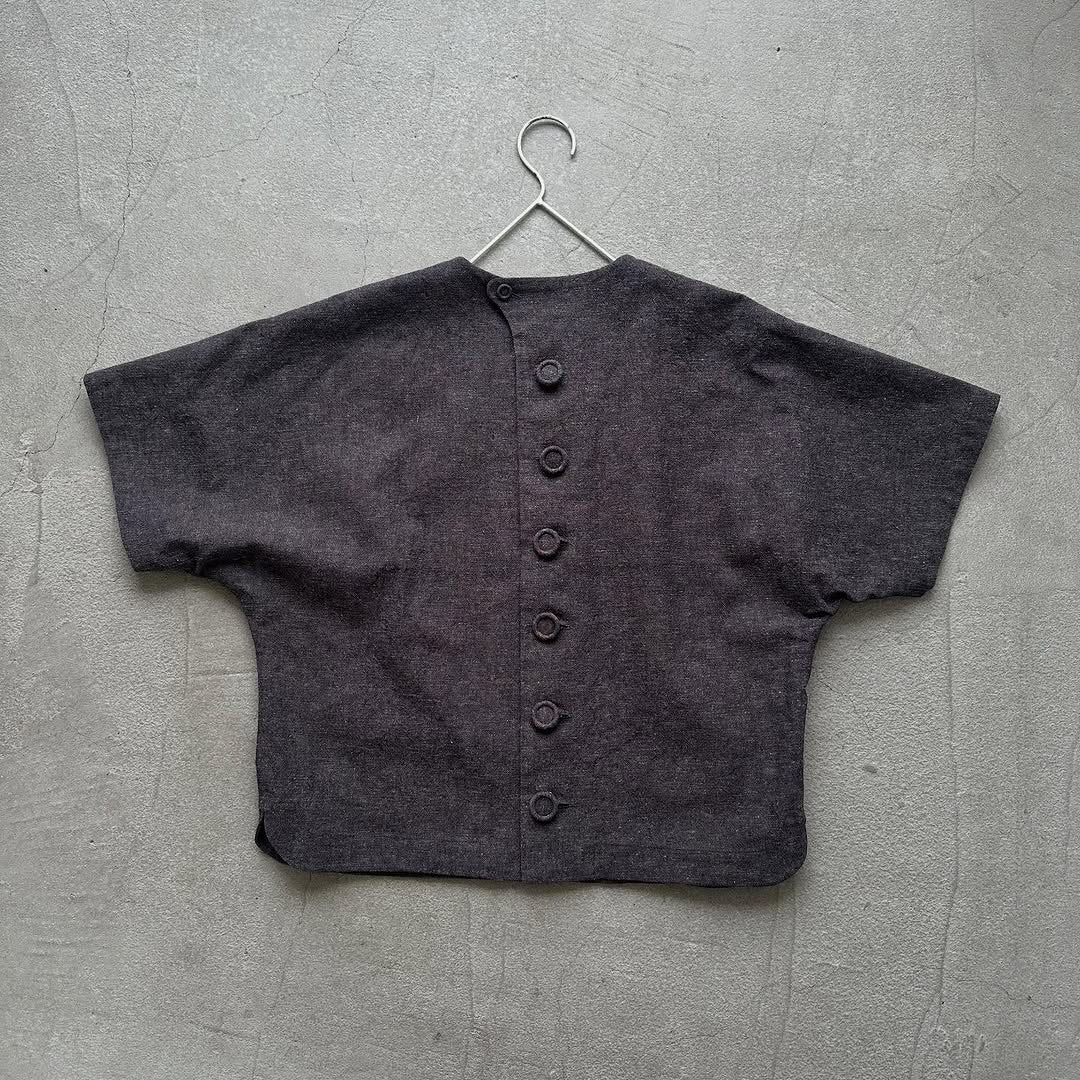 atelier naruse チューリップコットンリネンスモックブラウス
