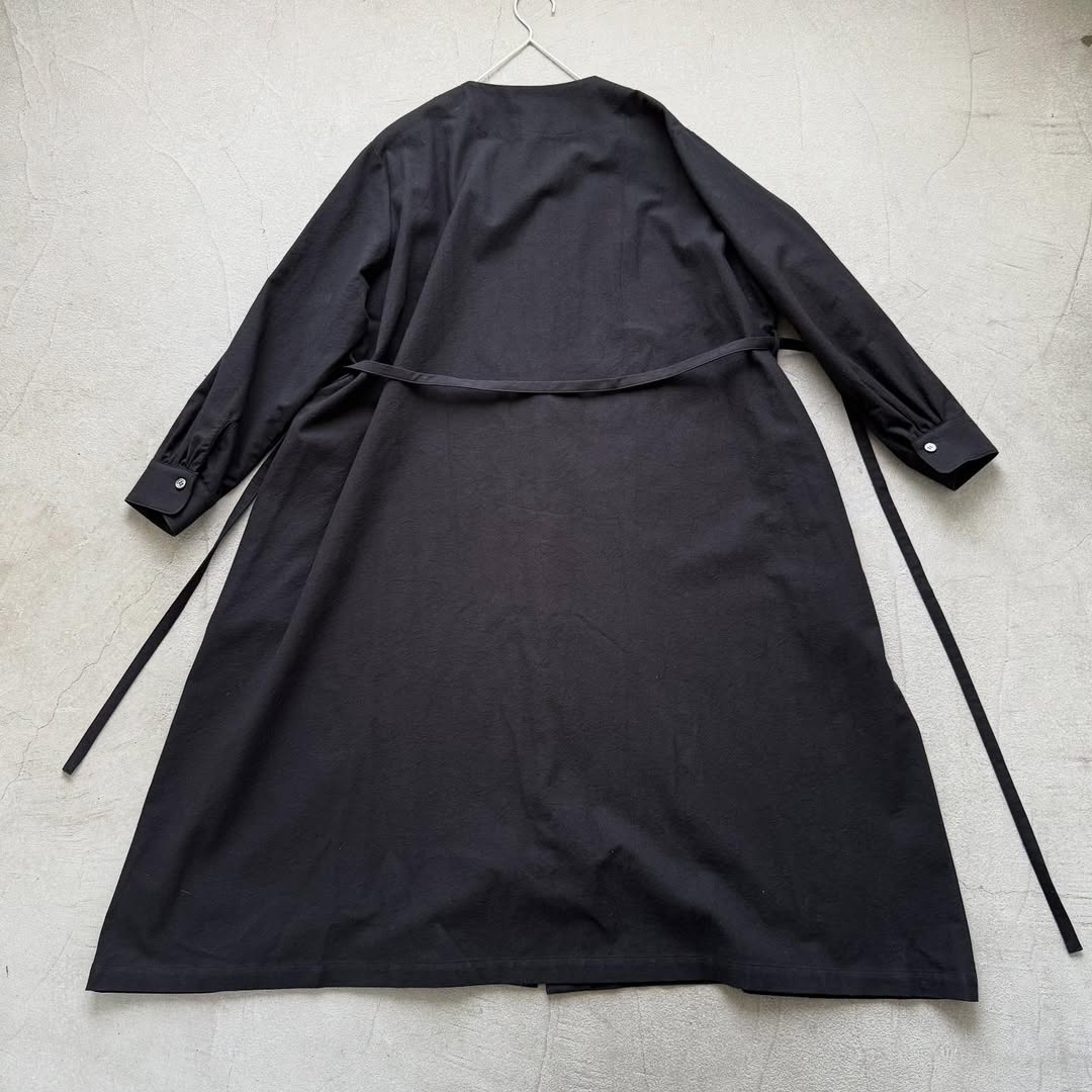 atelier naruse コットンウールシャツワンピース