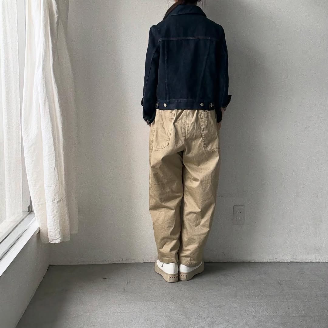 homspun 高密度ウエポンギャザーパンツ ベージュ