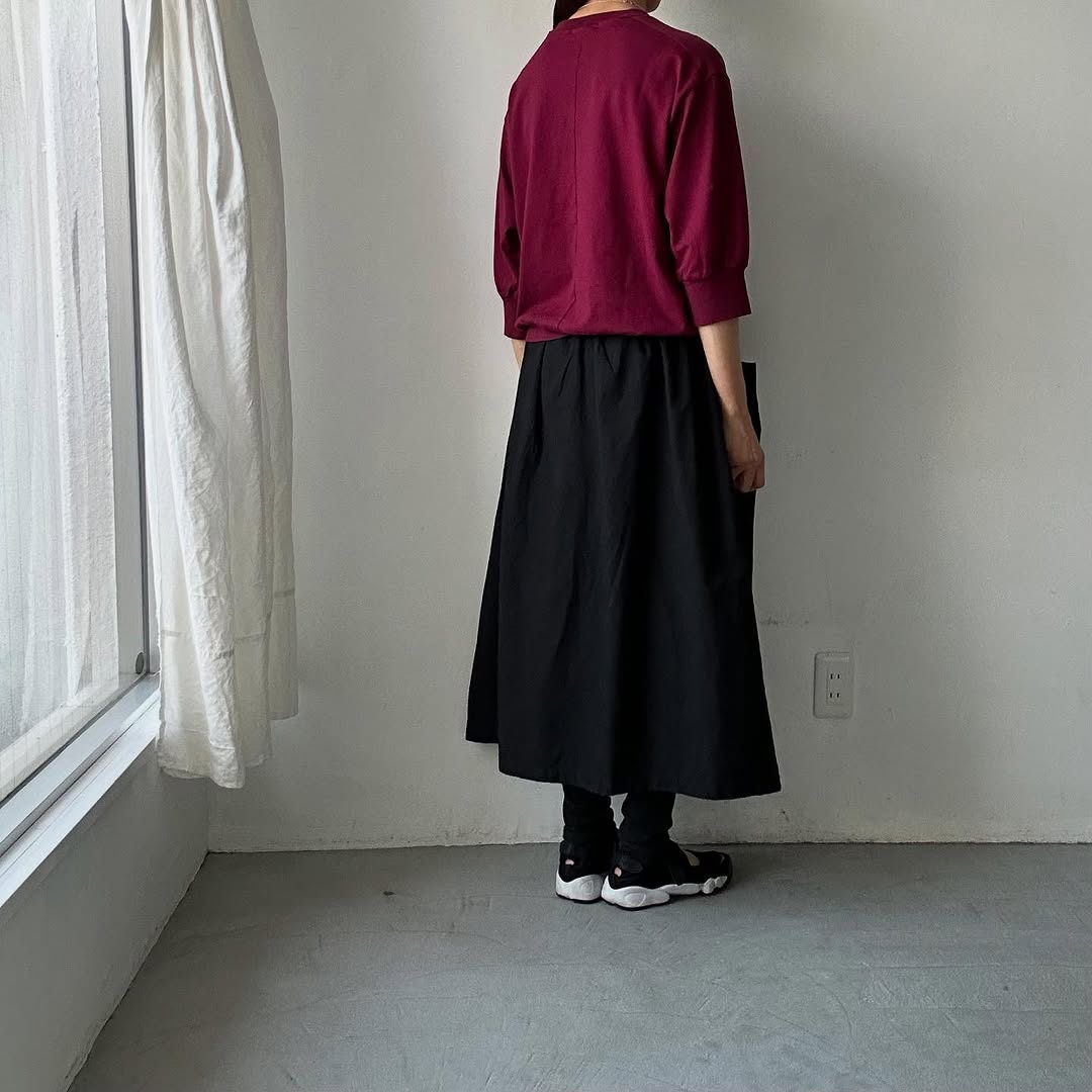homspun 天竺6分袖プルオーバー グレープ