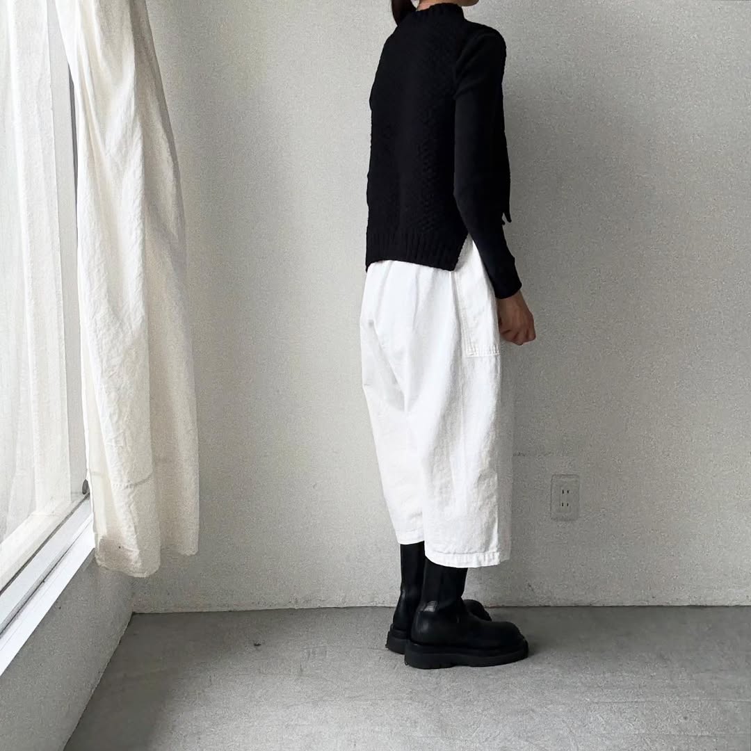 homspun デニムギャザーパンツ