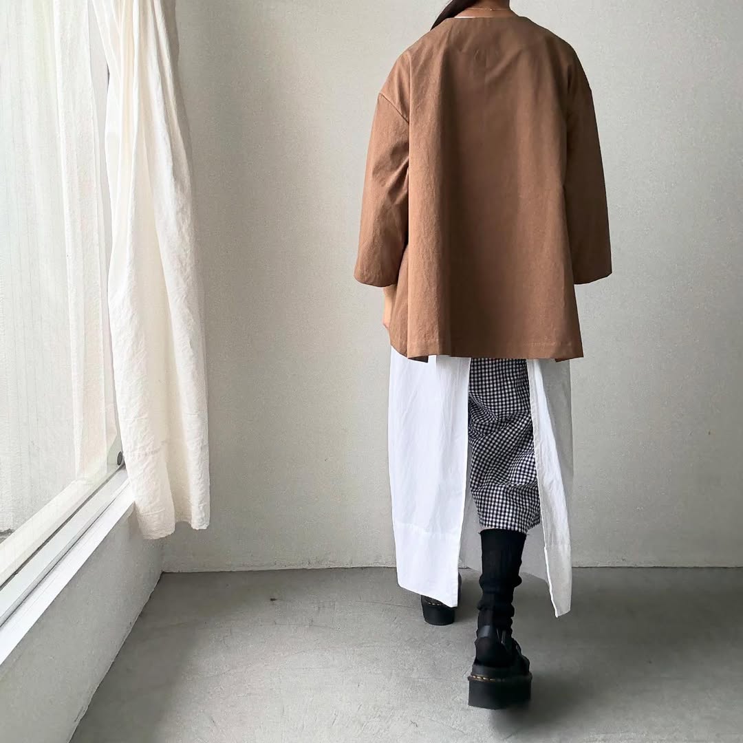 atelier d'antan Bouvetコットンプルオーバー カーキ