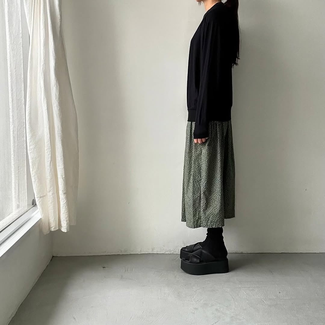 homspun 天竺ハイネックプルオーバー ブラック