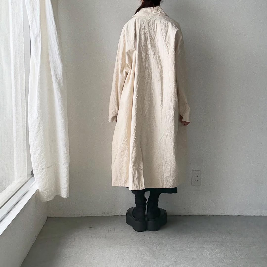 jujudhau コットンカラードコート