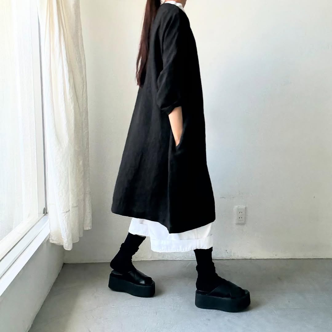 Linenya リネンチュニックワンピース