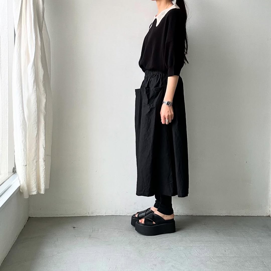 atelier naruse コットンクロシェカラーニット