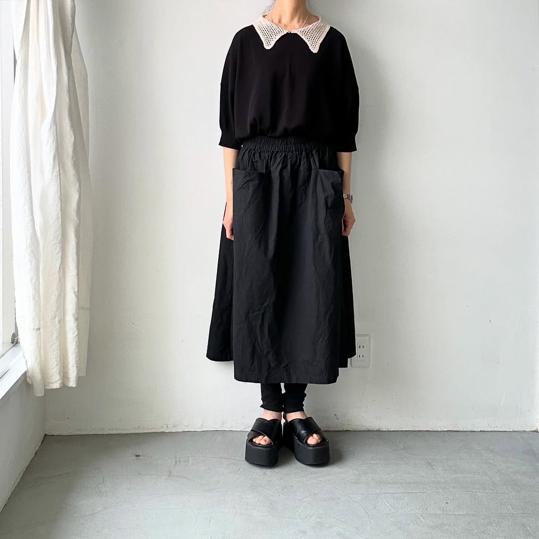 atelier naruse コットンクロシェカラーニット