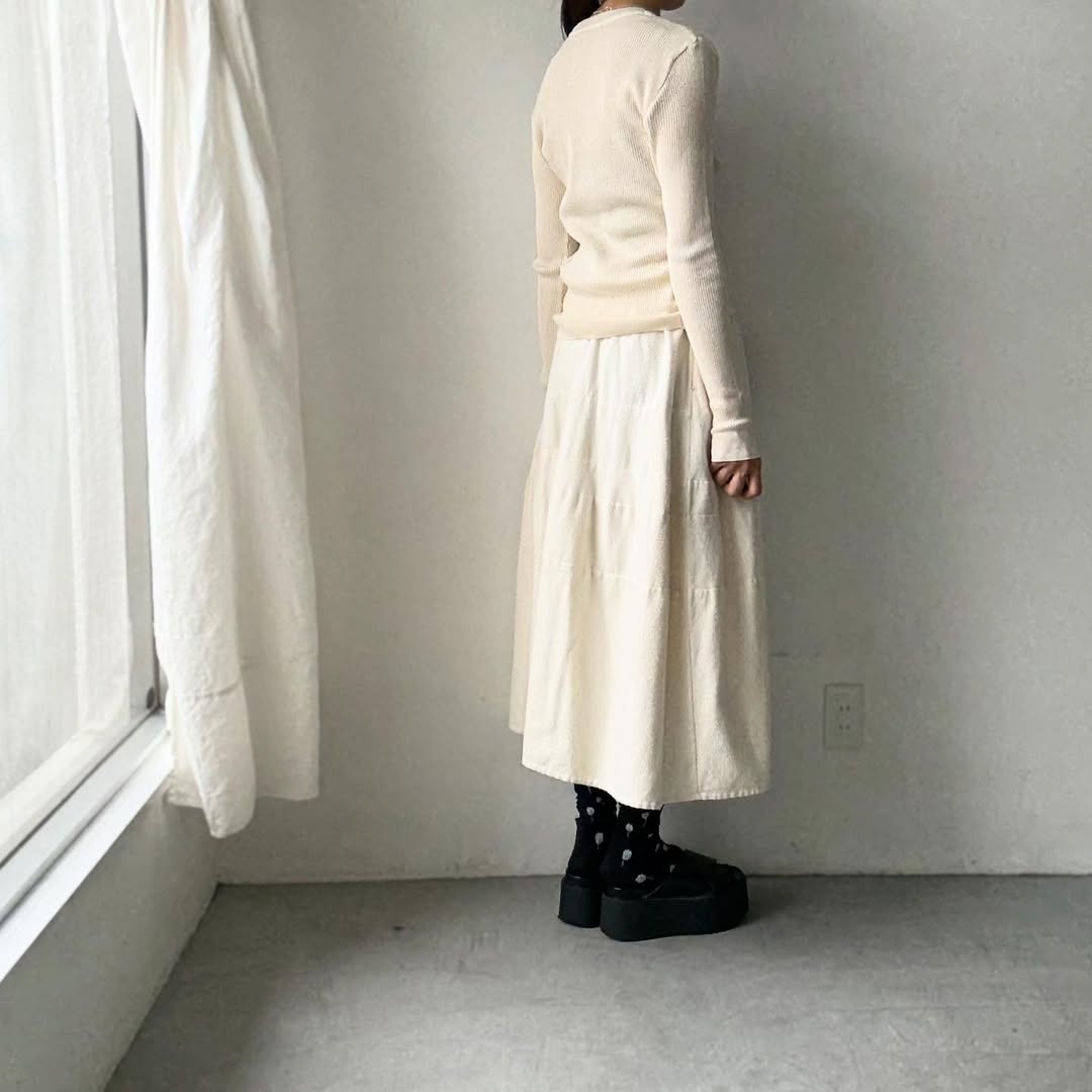 R&D.M.Co クルーネックリブニットソー