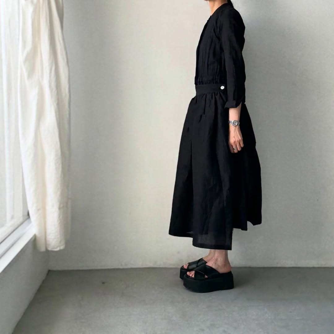 R&D.M.Co シェーディングチェックサロンエプロン