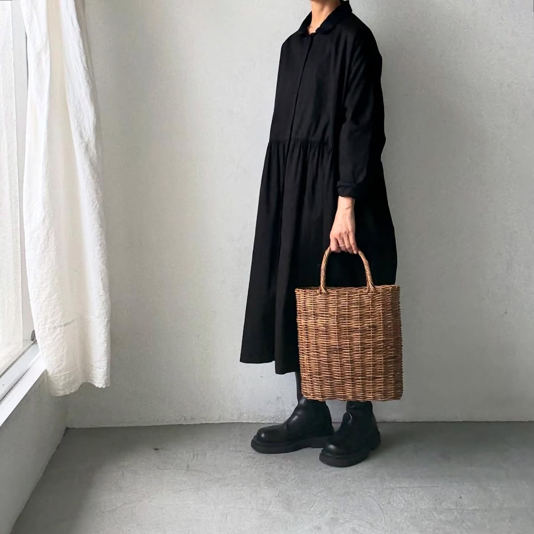 jujudhau コットンツイルカラードドレス