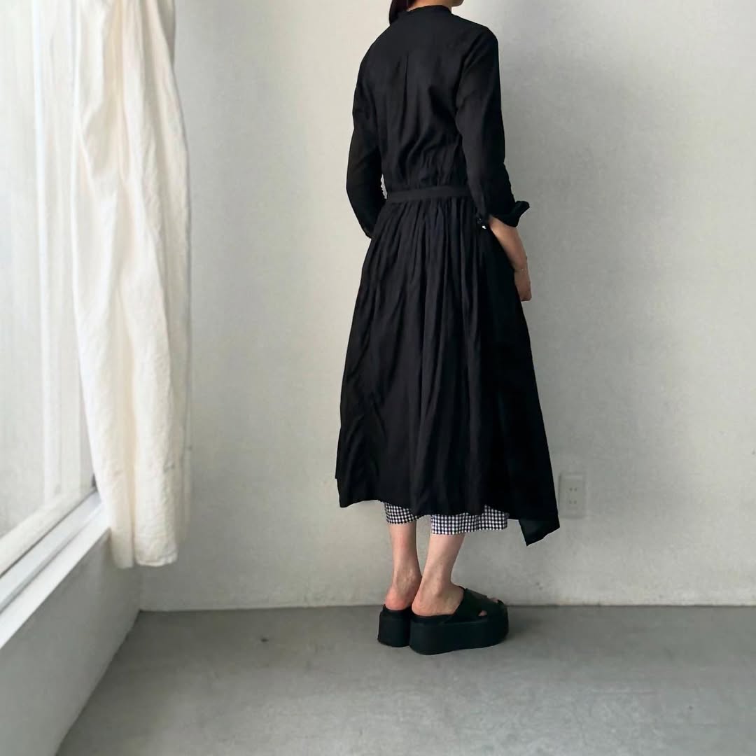 R&D.M.Co シェーディングチェックサロンエプロン
