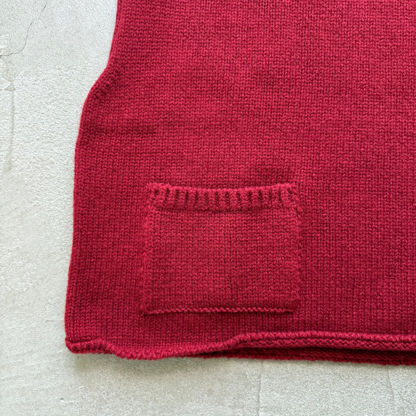 atelier d'antan Rude ウールニットベスト ダークレッド