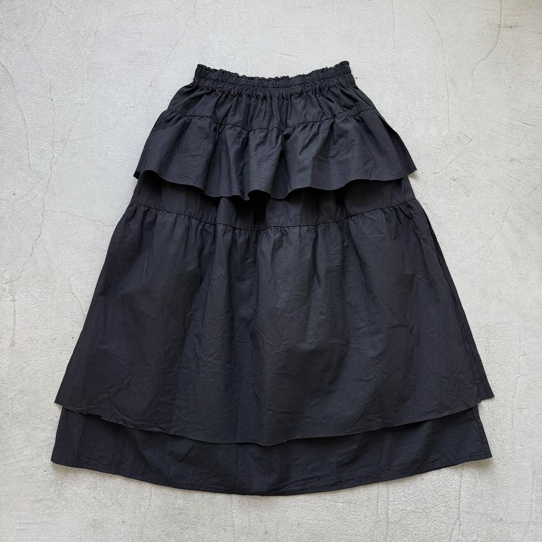 homspun ライトオンスシャンブレーティアードスカート