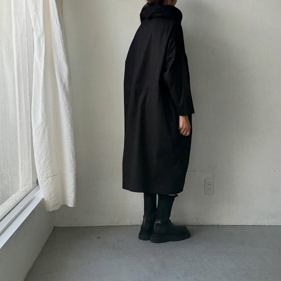 jujudhau コットンツイルイージードレス