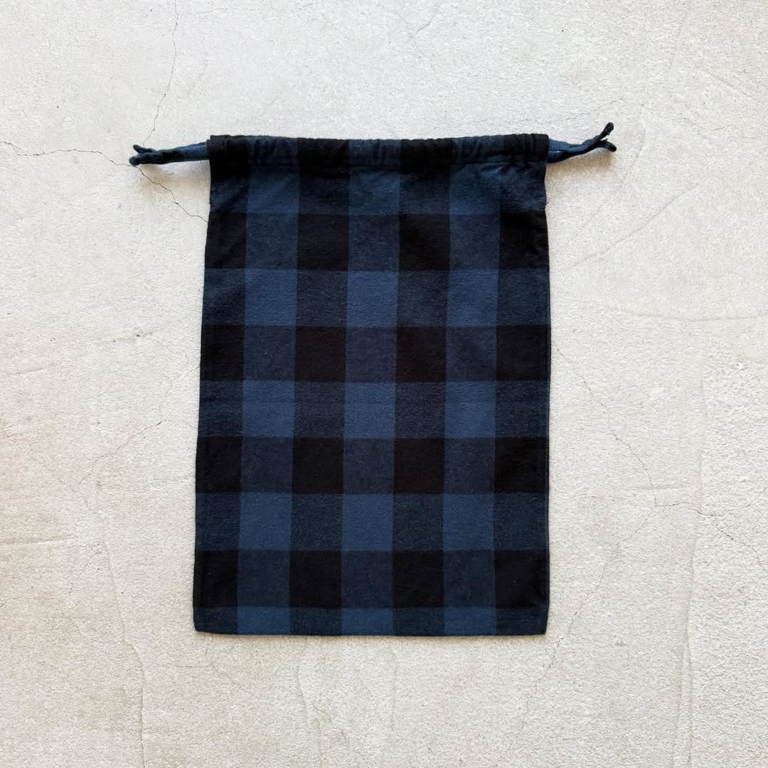 homspun ブロックチェックルームウェアセット ネイビー×ブラック