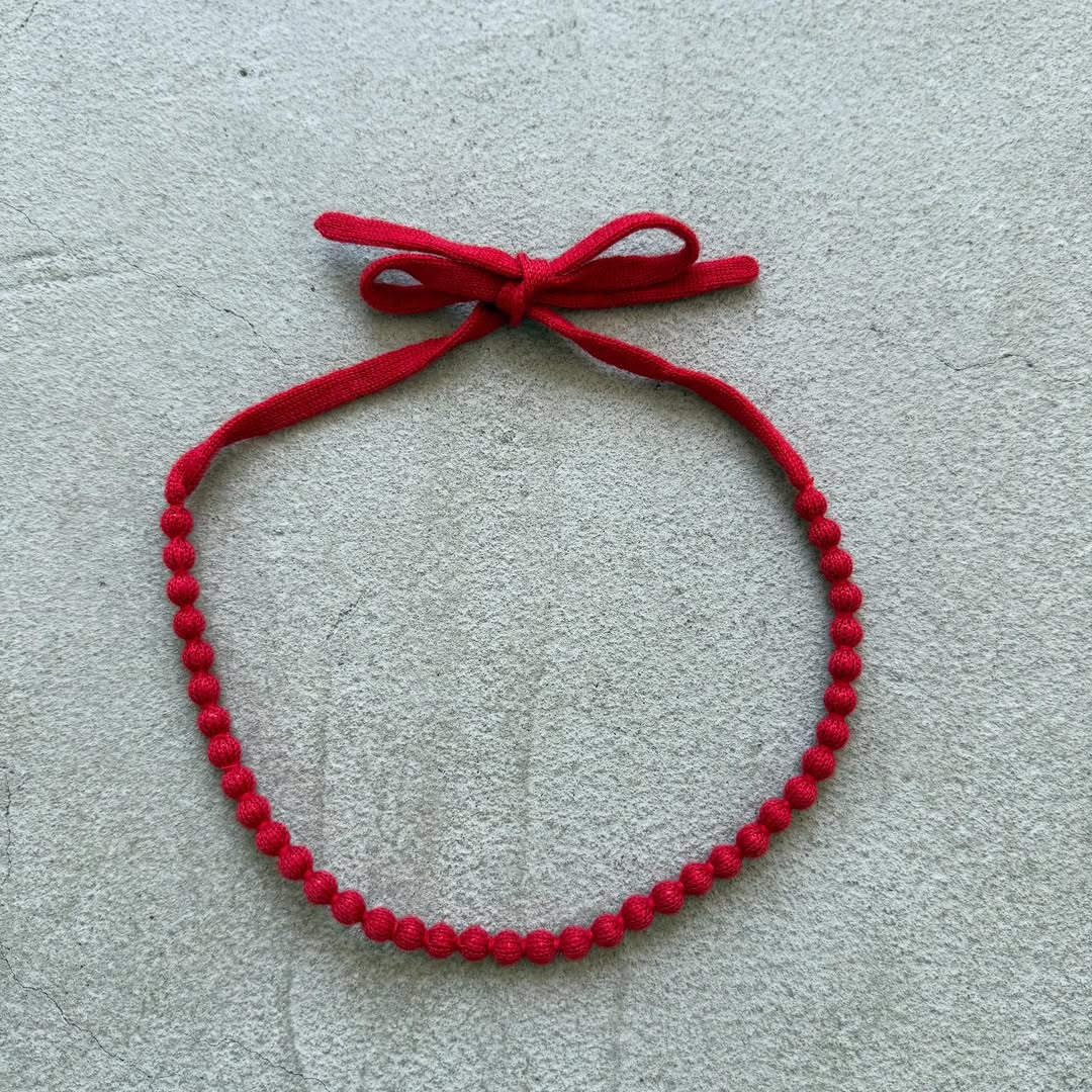 homspun ウールネックレス レッド