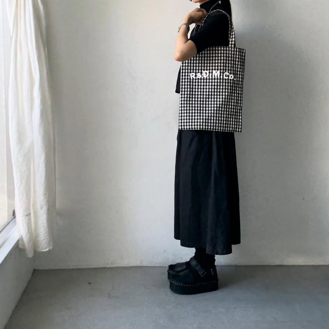 R&D.M.Co ギンガムチェックトートバッグ