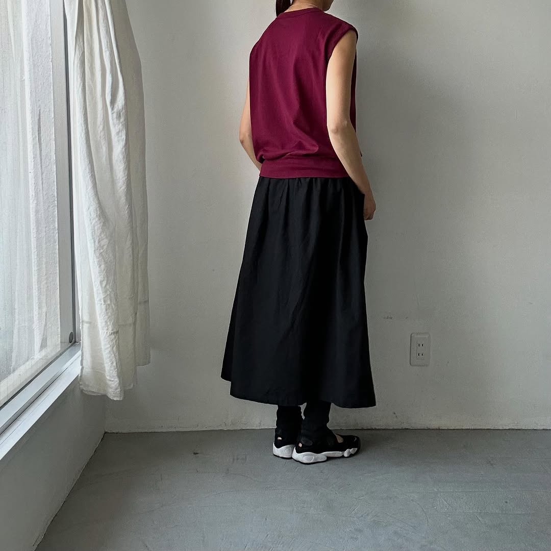 homspun 天竺ノースリーブプルオーバー グレープ