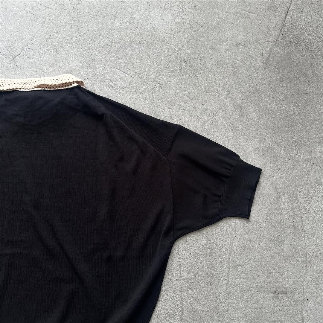 atelier naruse コットンクロシェカラーニット