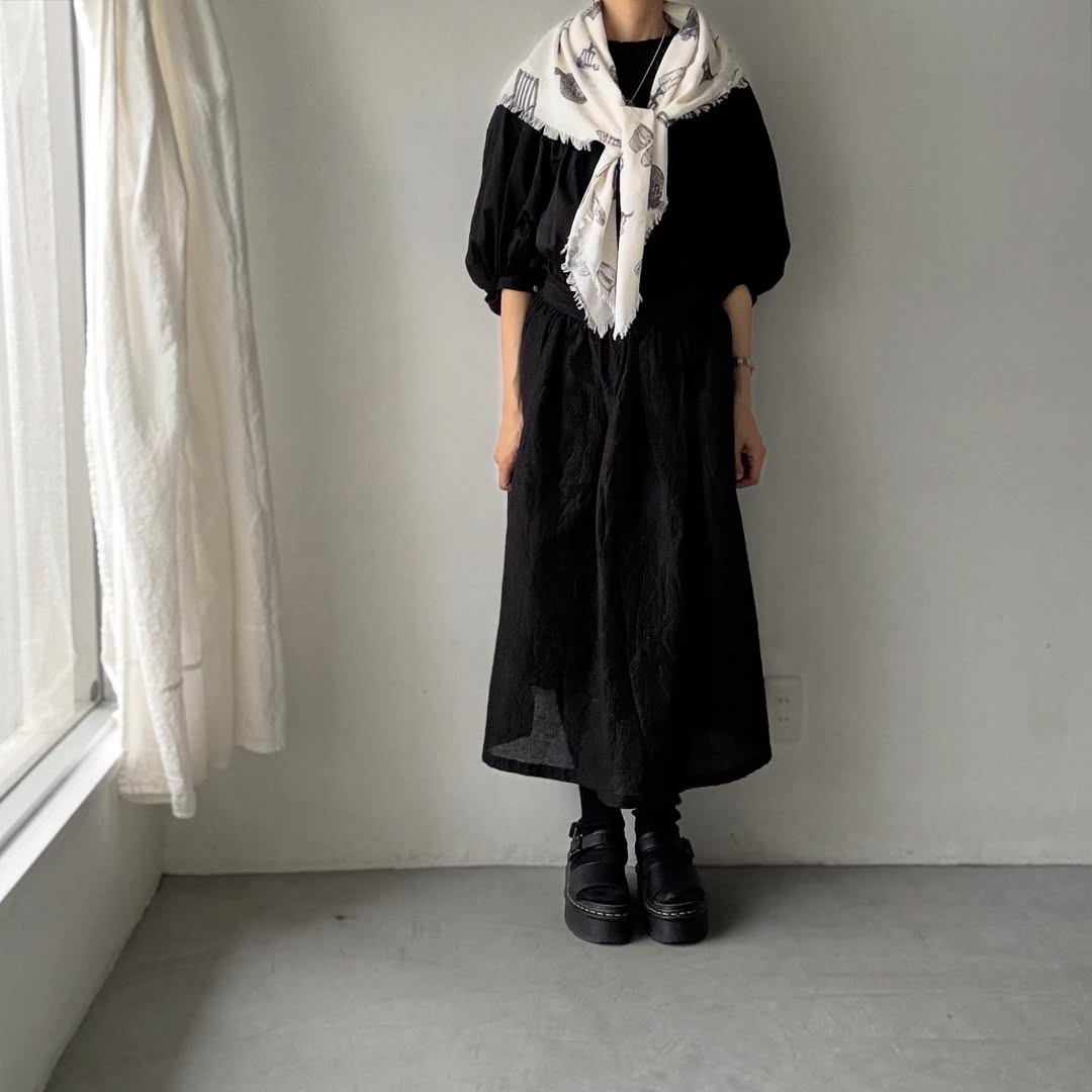 R&D.M.Co グレートグリーンサムガーゼショール